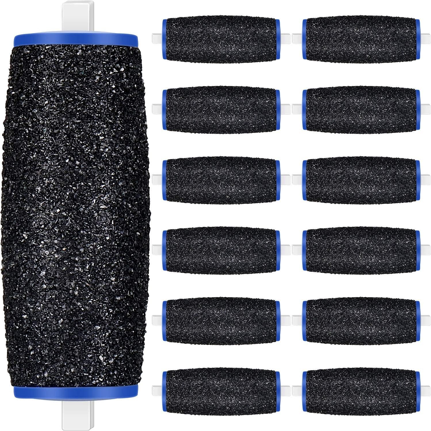 12 Pieces Coarse Replacement Roller Refill Heads, 9 Pieces Extra Coarse Refill, 3 Pieces Regular Coarse Refill Heads Compatible with Amope Pedi Perfect Electronic Foot File