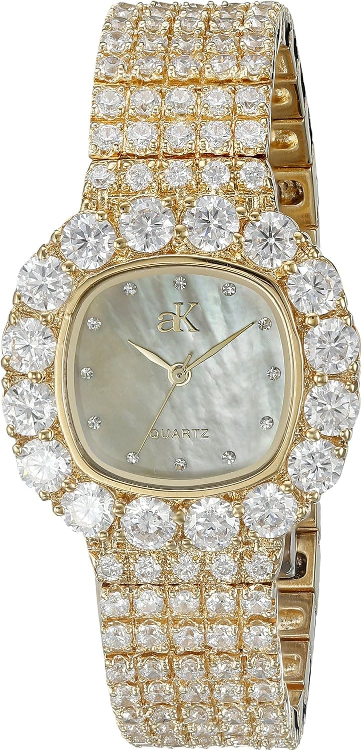 Adee Kaye Women's AK26N-LG Bijou MOP Analog Display Quartz Gold Watch