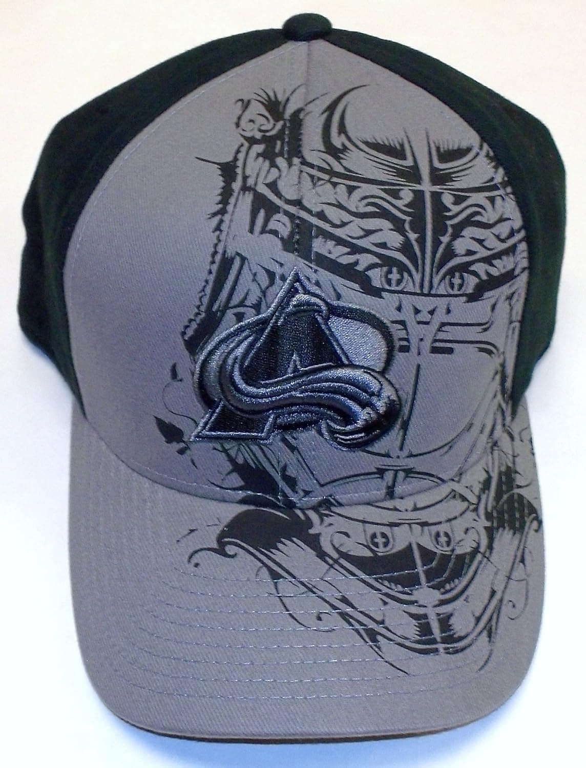 NHL Colorado Avalanche Affliction Flex Adidas Hat - L/XL - TR27Z Gray, Black