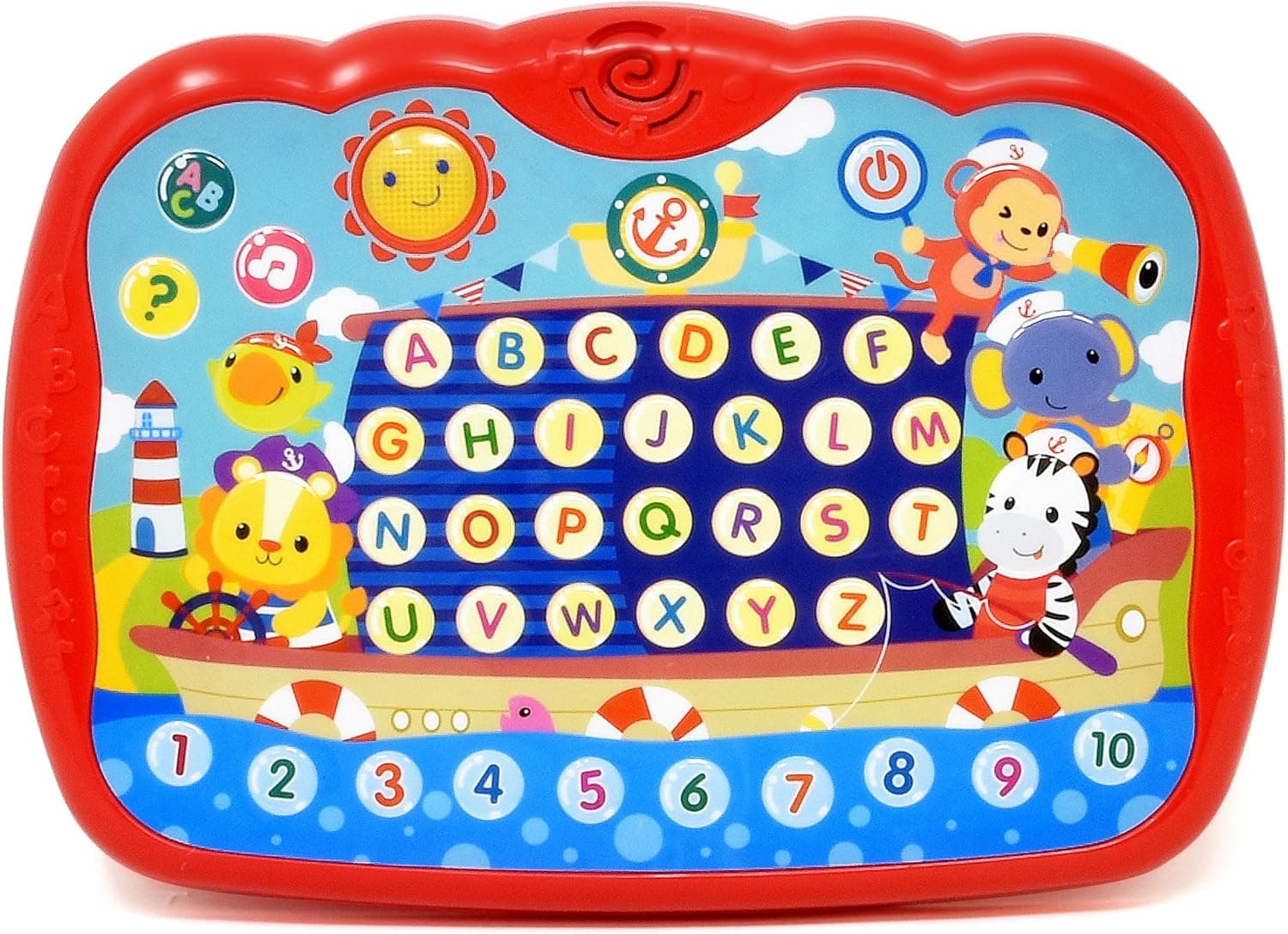 Kids Learning Tablet Toy Learn ABCs Sounds Letters Shapes Music & Words Interactive Toy for 2 Year Old Smart Alphabet Educational Learning Tablet for Kids Toys with Buttons for Toddlers 1 Year Old