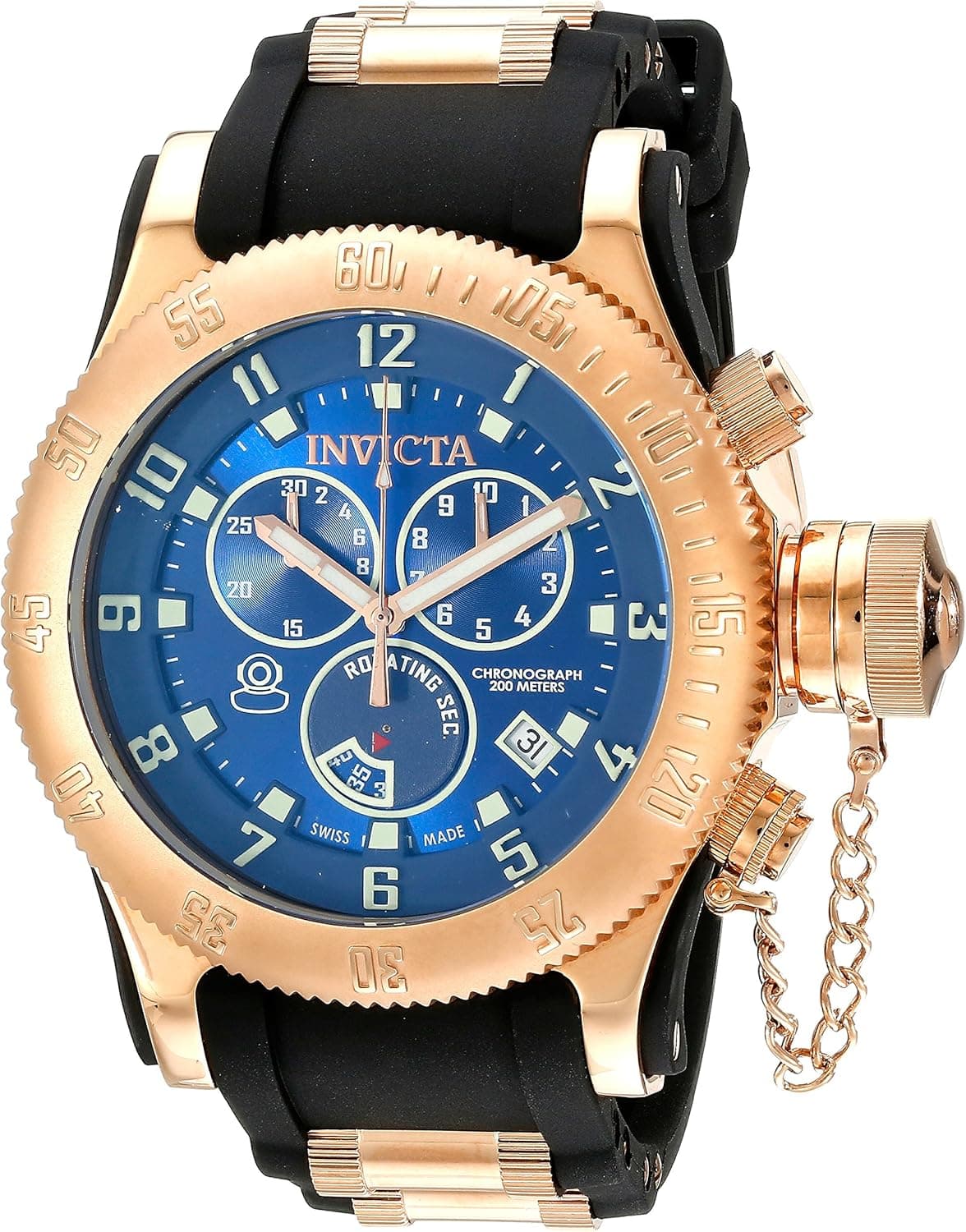 Invicta Men's 15568 Russian Diver Analog Display Swiss Quartz Black Watch