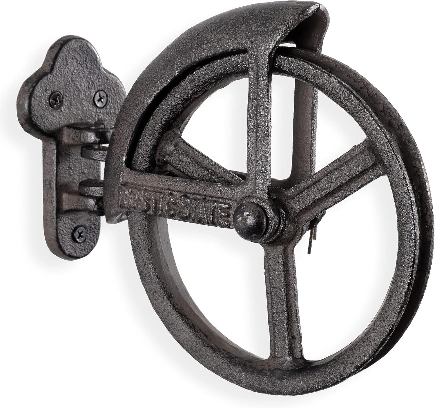 Rustic State Summit Wall Mount Rotate Cast Iron Vintage Industrial Wheel Farmhouse Pulley for Custom Make Lamp Pendant Fixtures Black