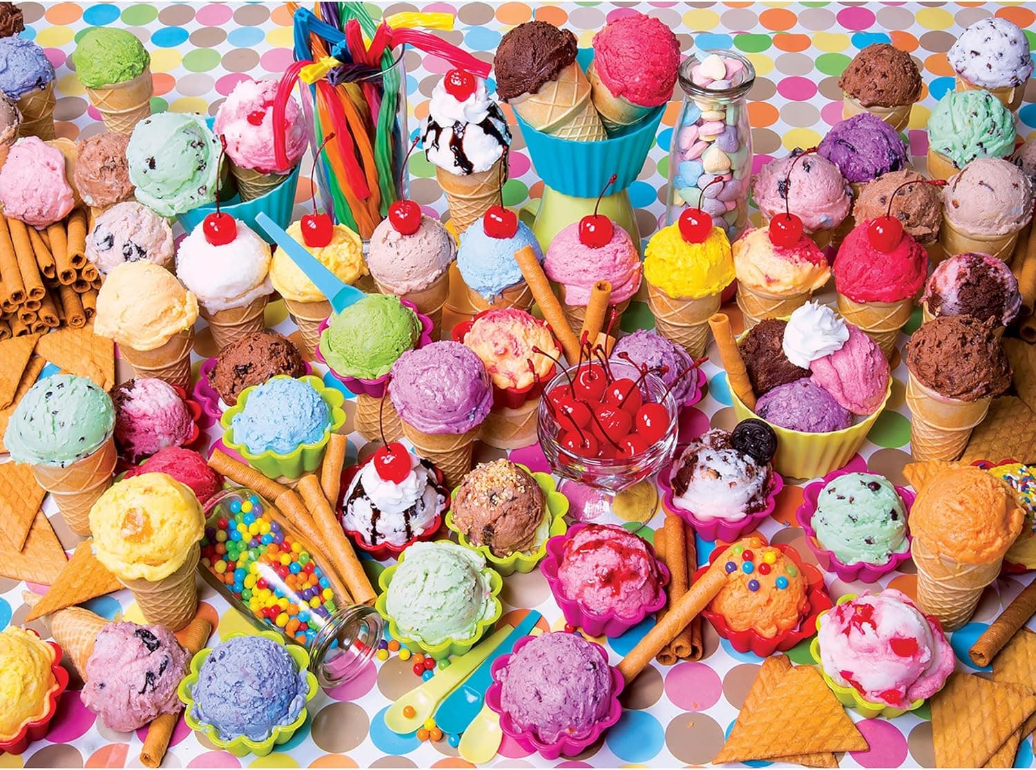 KODAK Premium Puzzles Variety of Colorful Ice Cream Jigsaw Puzzle