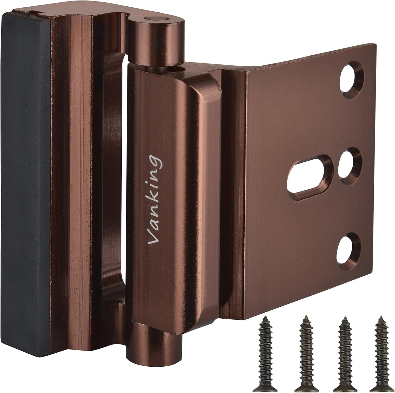 Vanking Door Reinforcement Lock,Aluminum Construction,Bronze