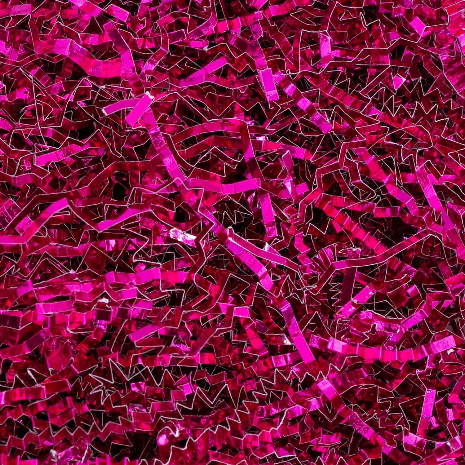 Crinkle Cut Paper Shred Filler (1 LB) for Gift Wrapping & Basket Filling - Pink Metallic | MagicWater Supply