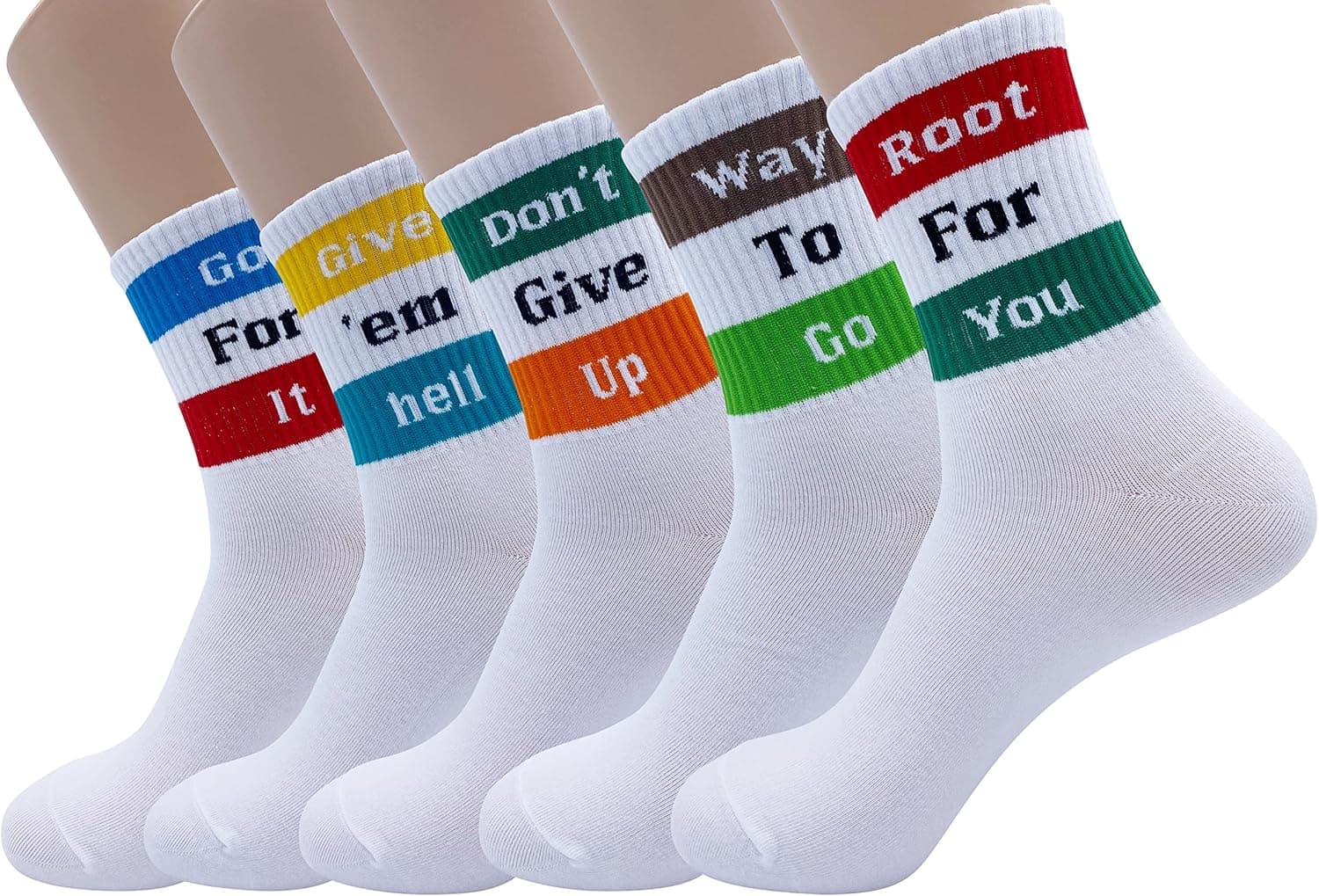 MK SOCKS Cotton Stripe Athletic Sports Running Retro Cute Matching School Crew Socks For Men/Women