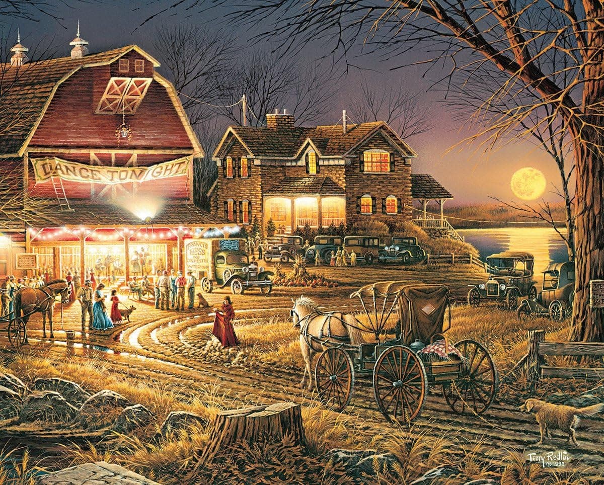 White Mountain Puzzles Harvest Moon Ball - 1000 Piece Jigsaw Puzzle