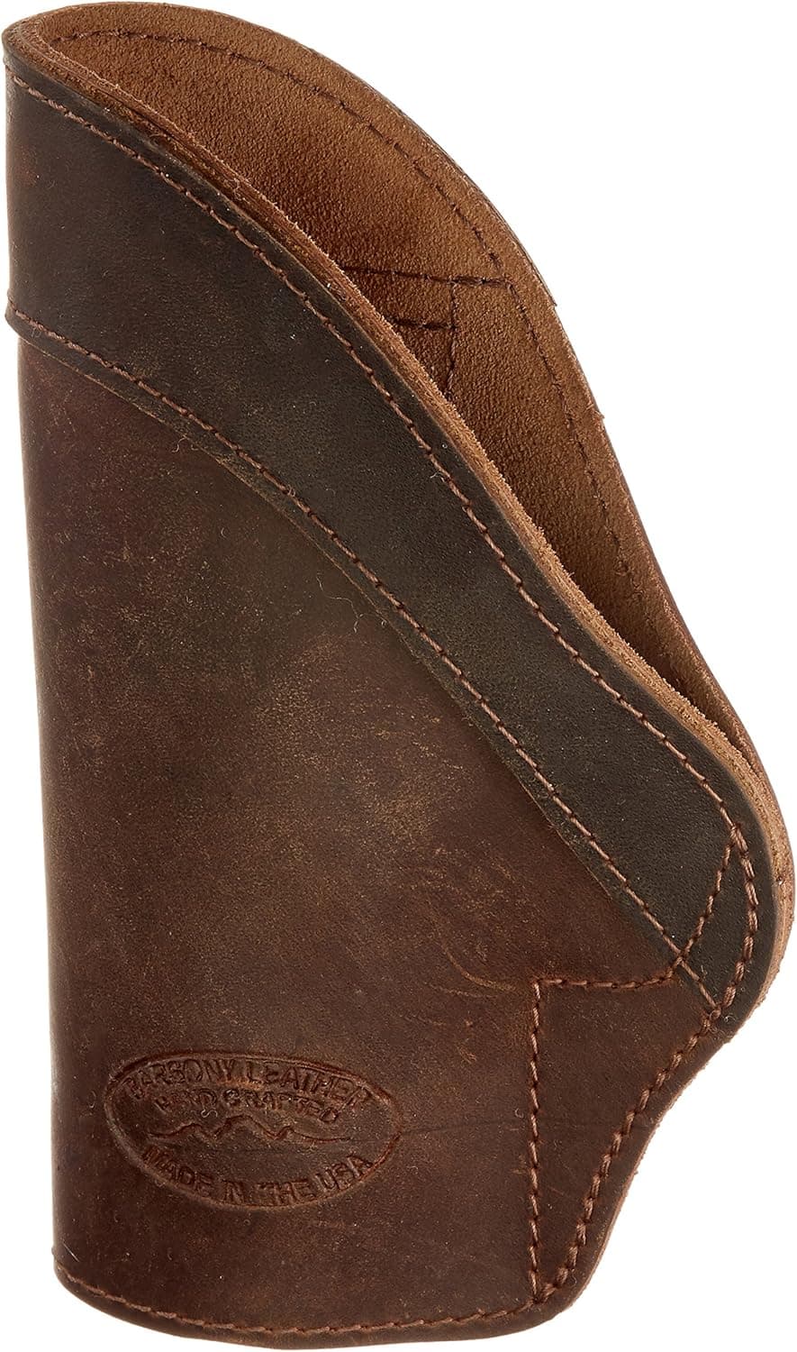 Barsony New Brown Leather IWB Holster + Magazine Pouch for Compact, Sub Compact 9mm 40 45
