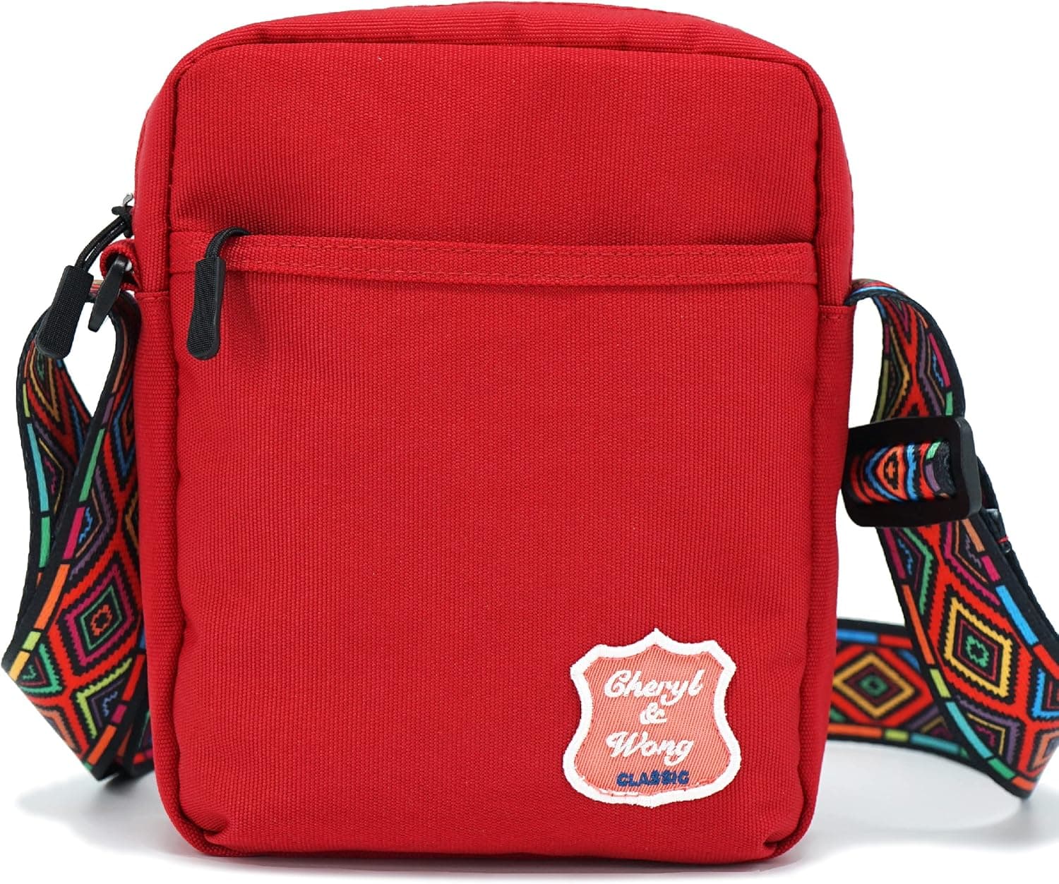 Cheryl & Wong Small Water Resistance Passport Phone Wallet Purse Crossbody Shoulder Mini Messenger Satchel Neck Pouch Bag