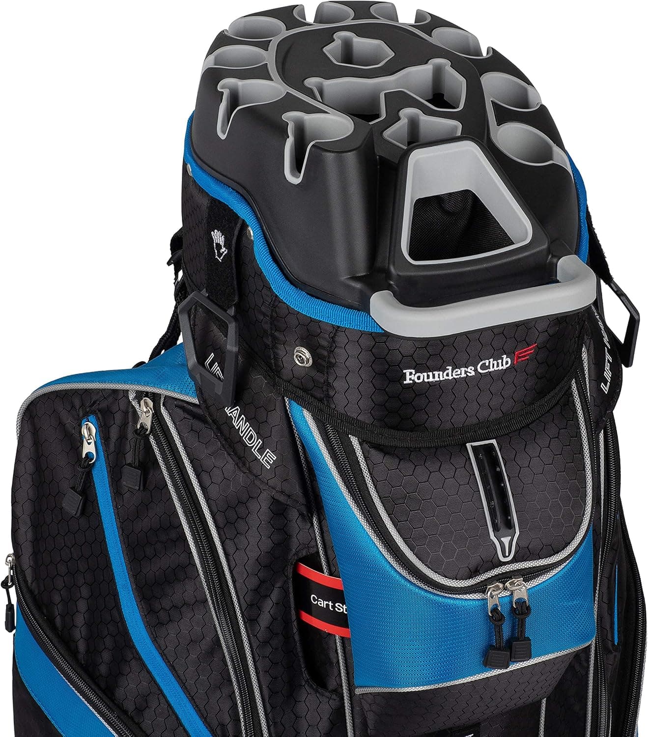 Founders Club Premium Cart Bag with 14 Way Organizer Divider Top