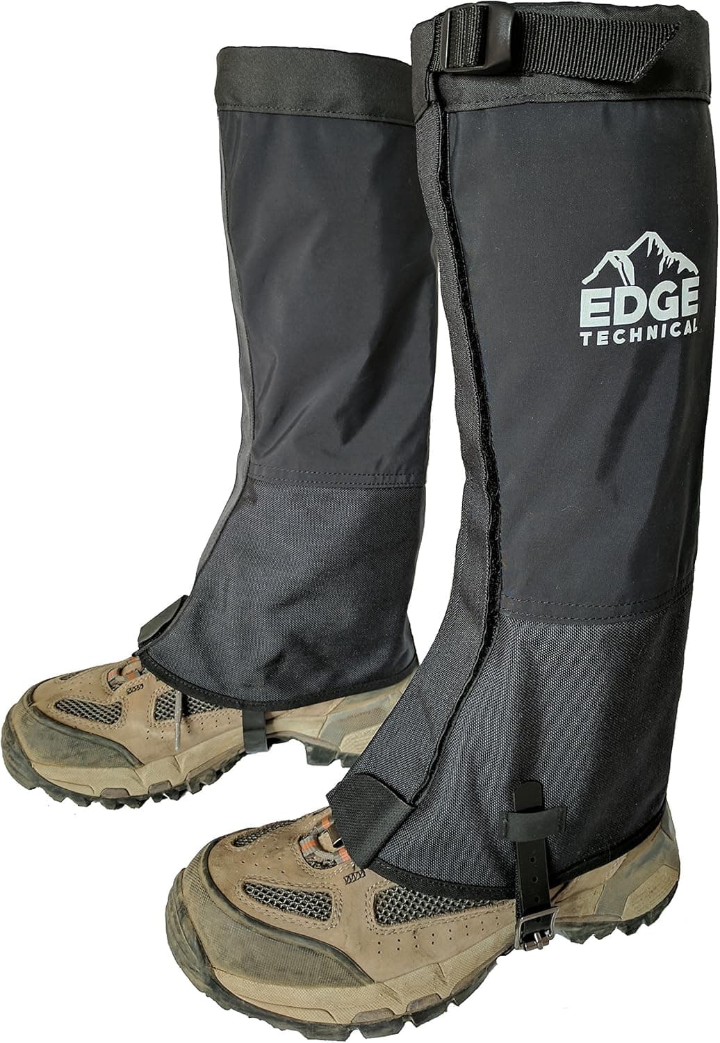 Edge Technical High Leg Gaiters - Men's and Women's - Waterproof for Hiking Boots, Hunting, Snowshoeing, Mud and Outdoors