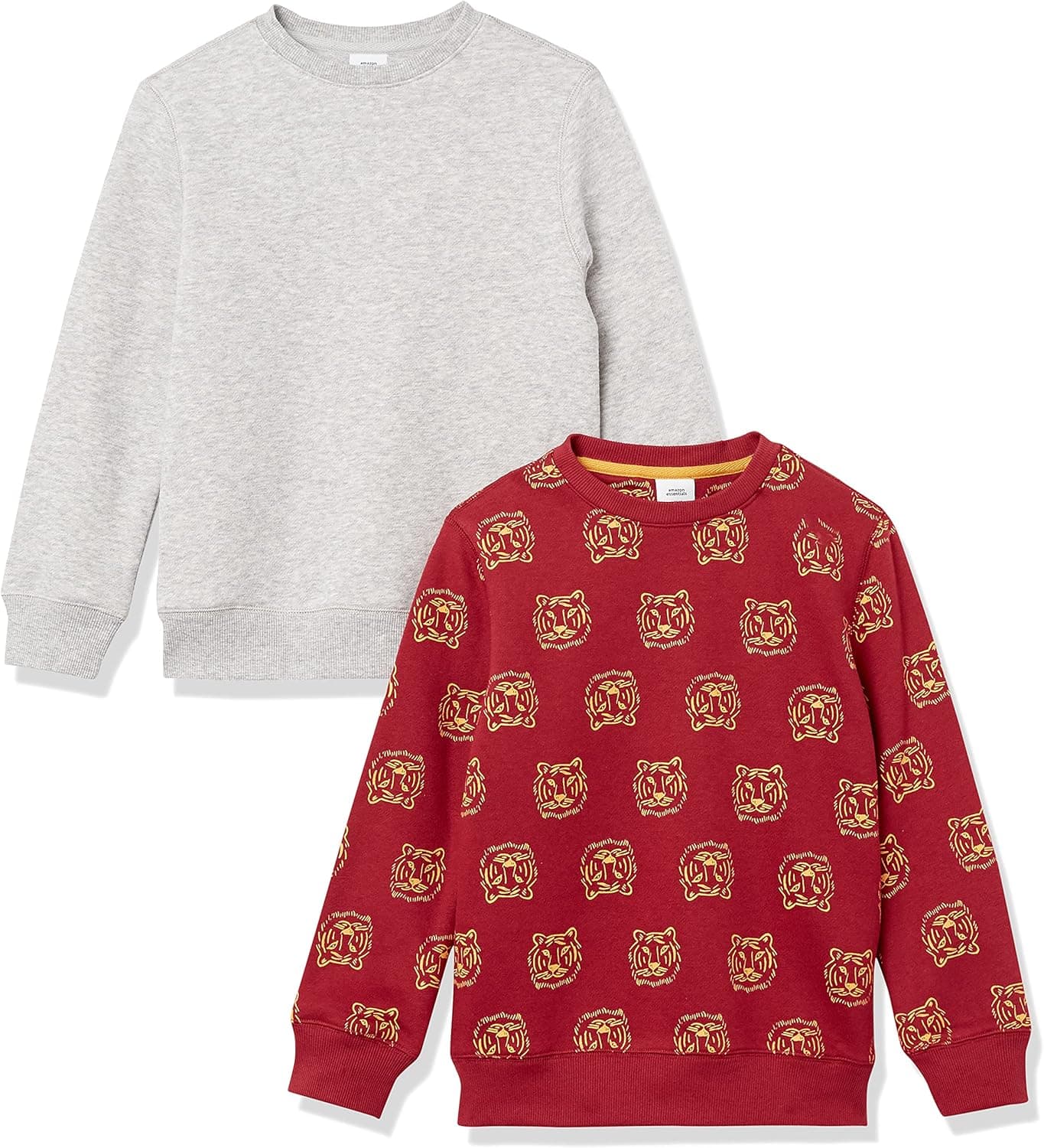 Amazon Essentials Boys and Toddlers' Fleece Crew-Neck Sweatshirts, Multipacks