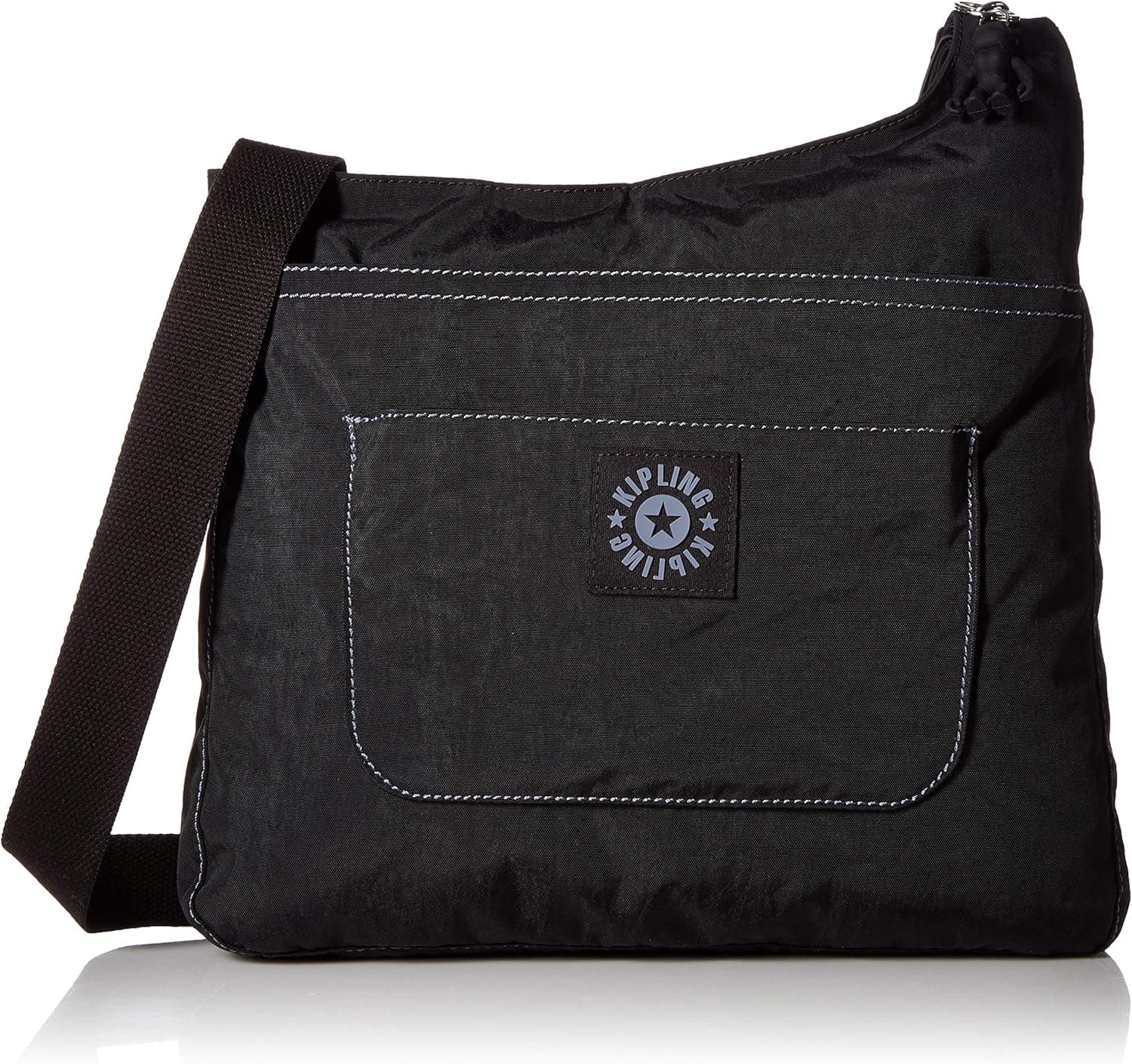 Kipling Delilah Crossbody Bag, Adjustable Strap, Zip Closure, Black, One Size