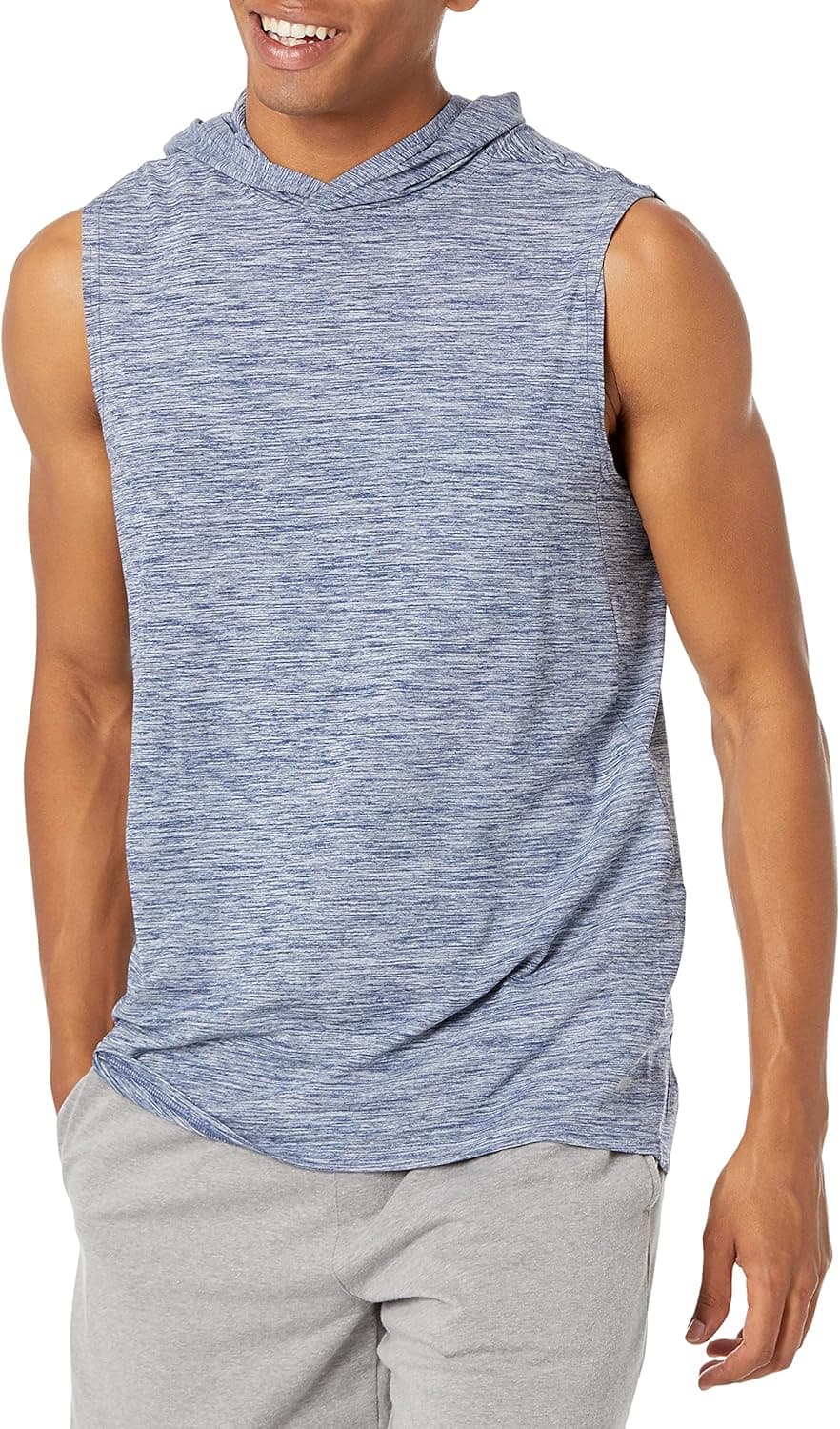 Amazon Essentials Men's Tech Stretch Sleeveless Hoodie