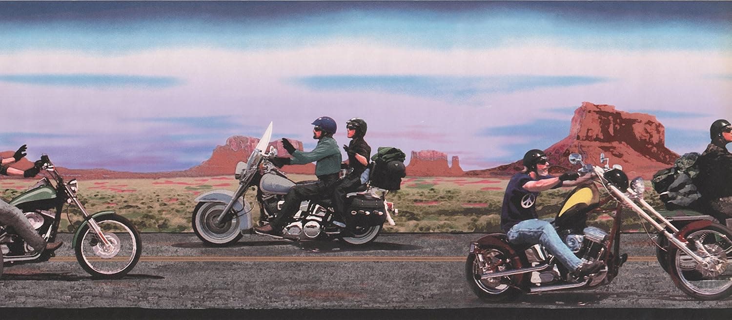 Motorcycle Wallpaper Border by Crewcut Designs