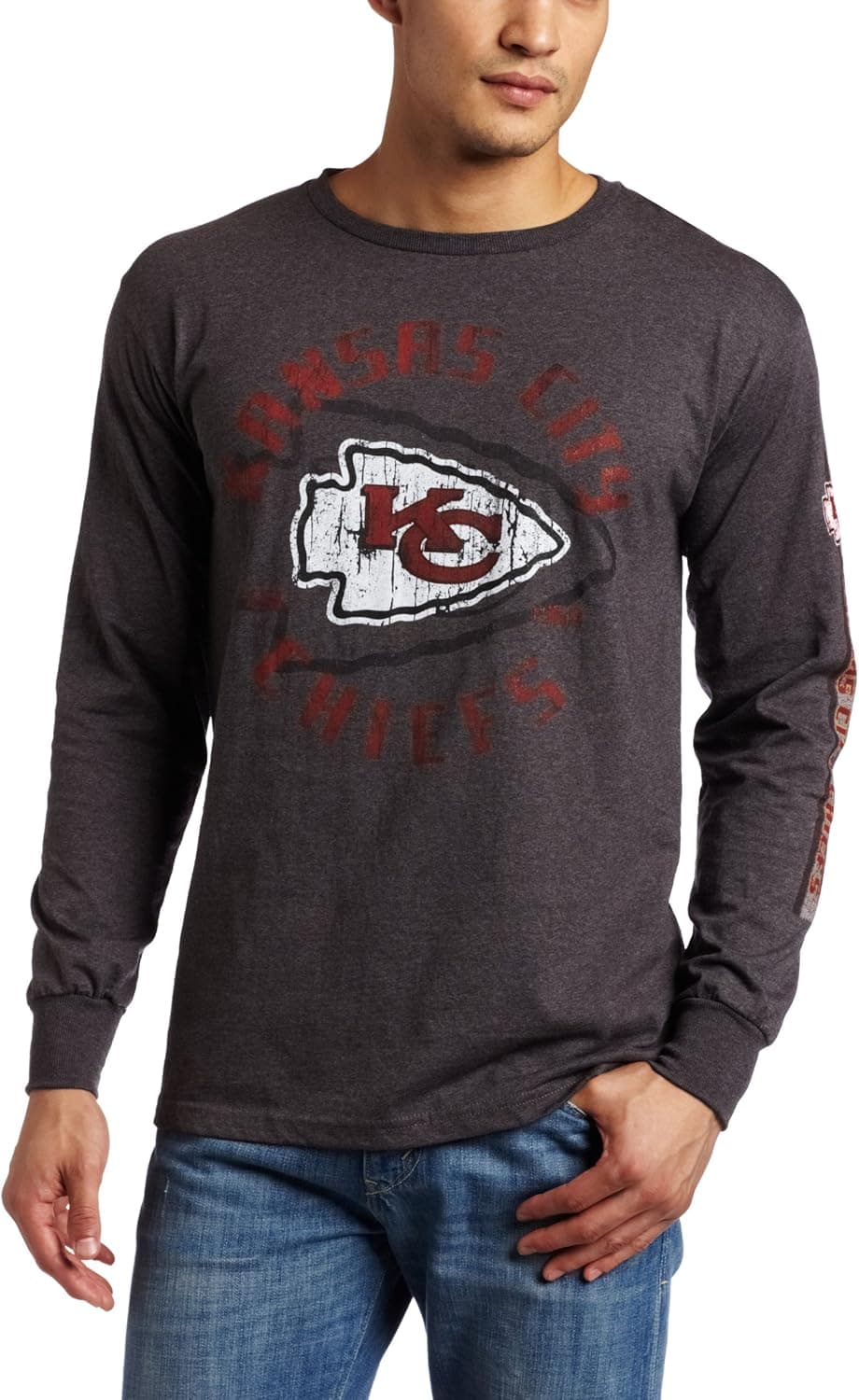 NFL Men's Kansas City Chiefs Gridiron Tough III Long Sleeve Basic Tee