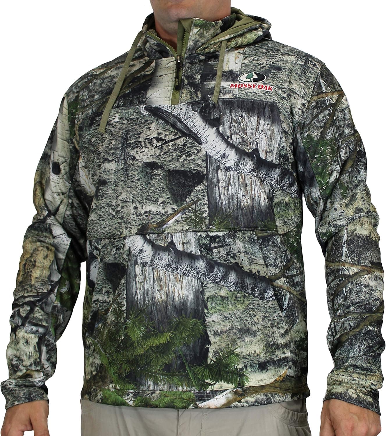 EHG Elite Teton 3 Pocket Quarter Zip Technical Camo Hoodie