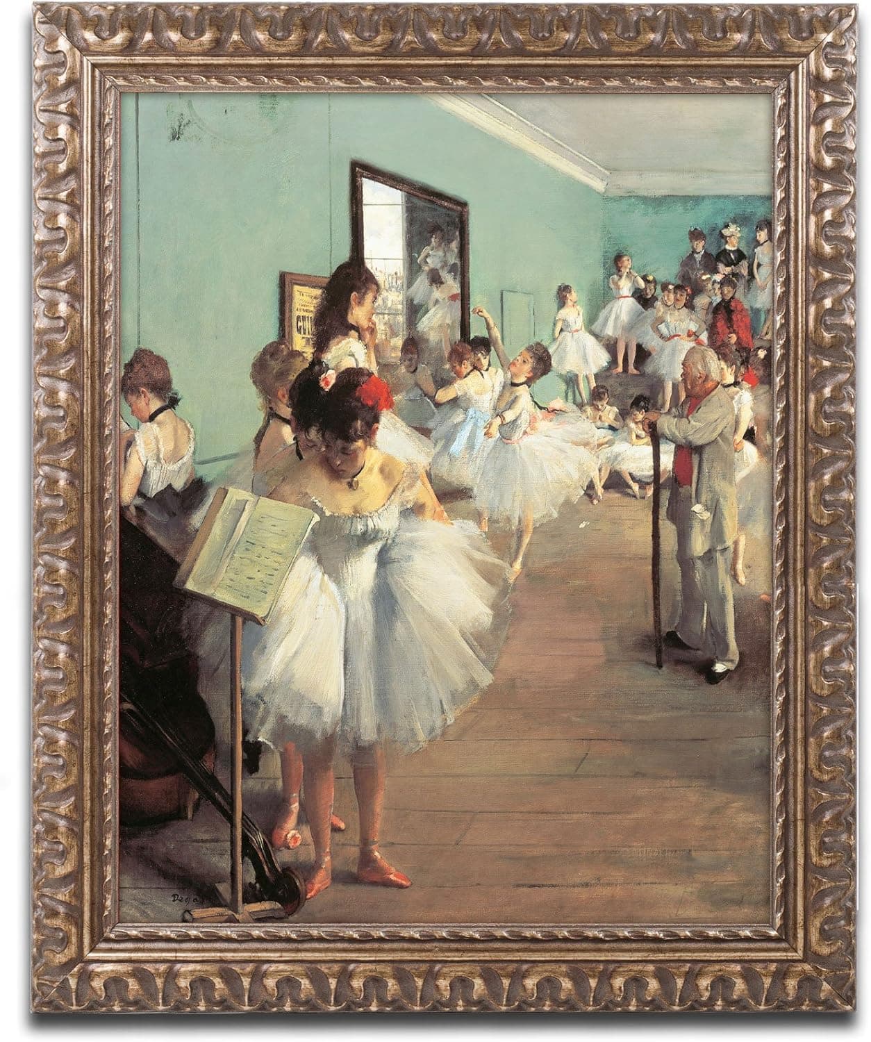 Dance Examination 1873-74 Artwork by Edgar Degas, 16 by 20-Inch, Gold Ornate Frame