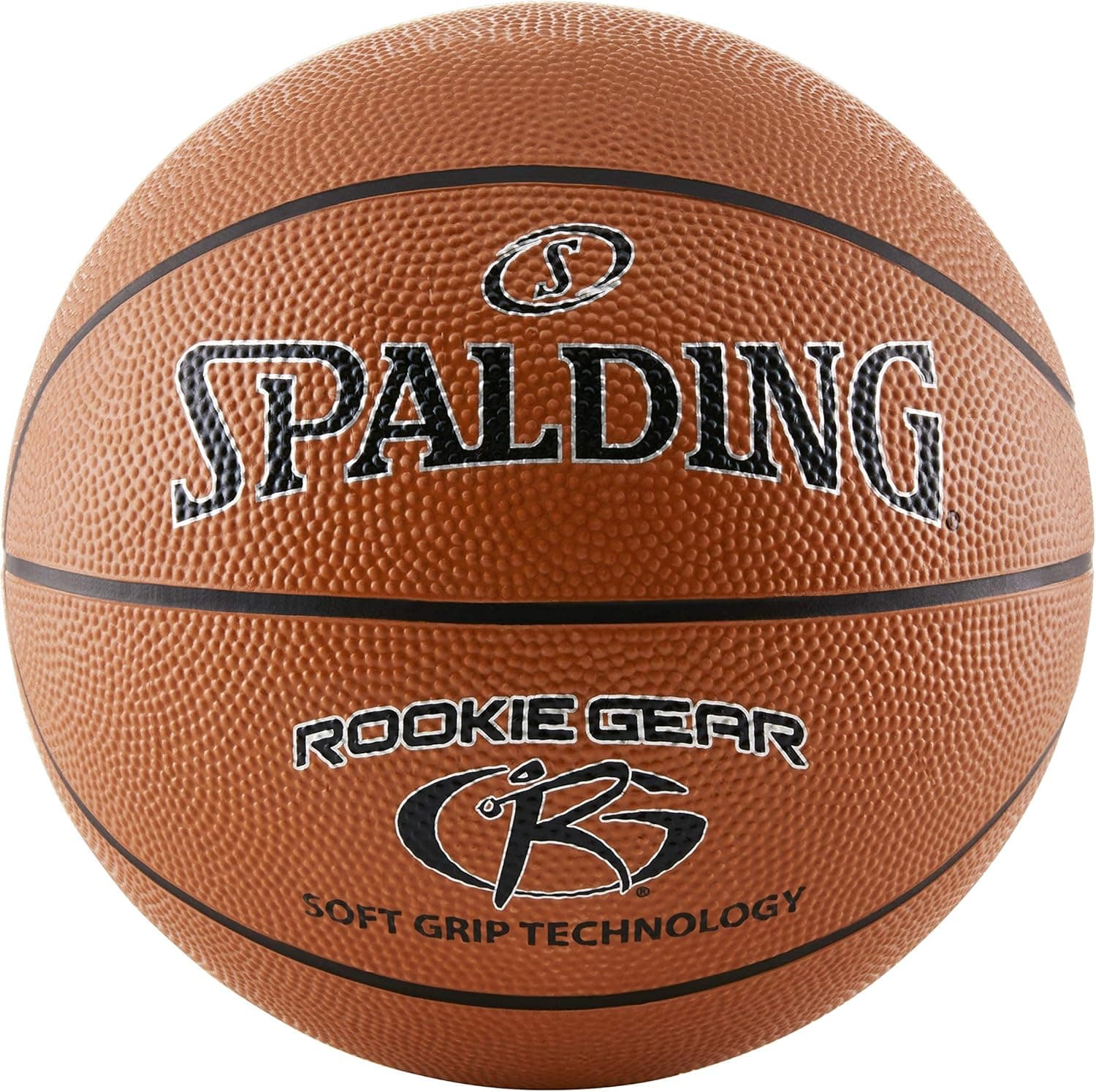 Spalding Rookie Gear Indoor/Outdoor Basketball with Soft Grip Technology, 27.5-Inch