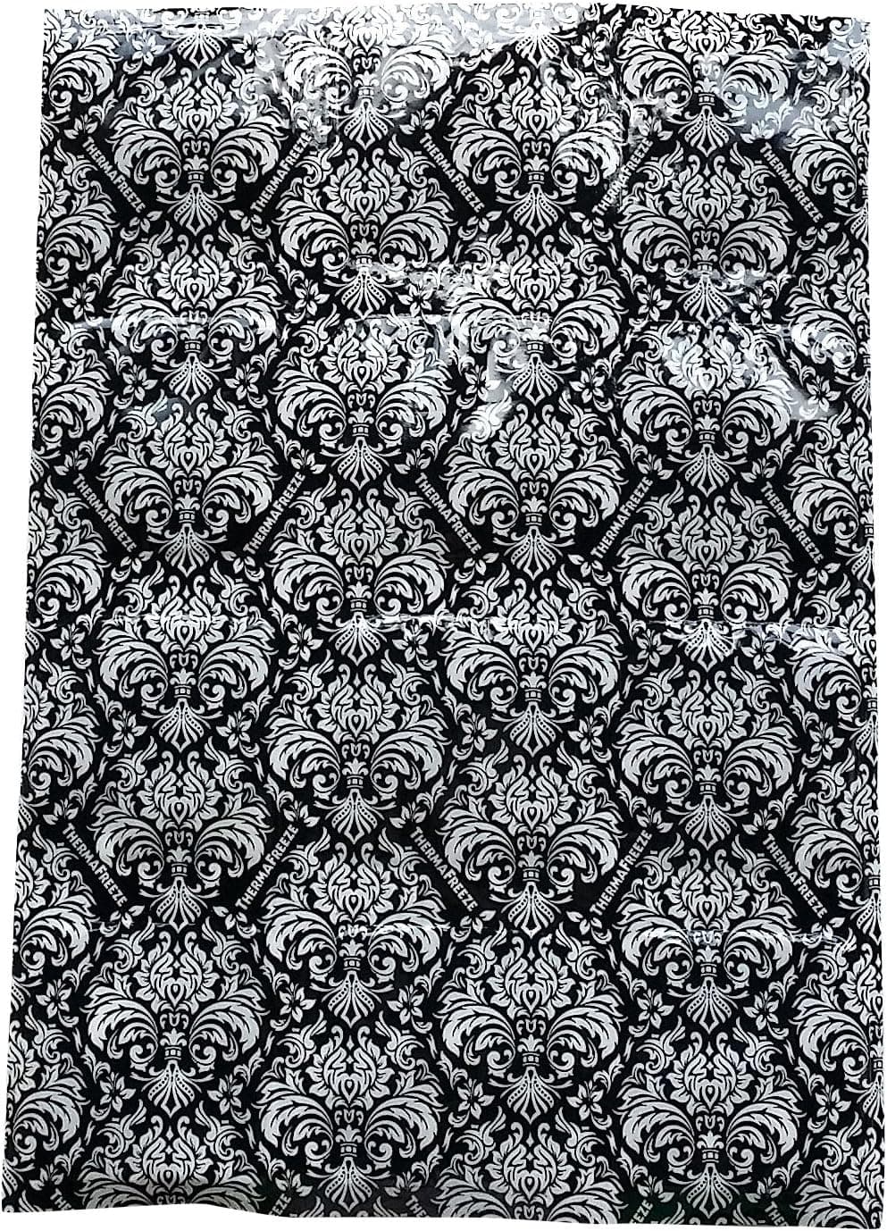 Chillz Ice Wraps, Includes Five 10.5 x 15 Inch Wraps and Ten 10.5 x 7.5 Inch Wraps, Damask Design