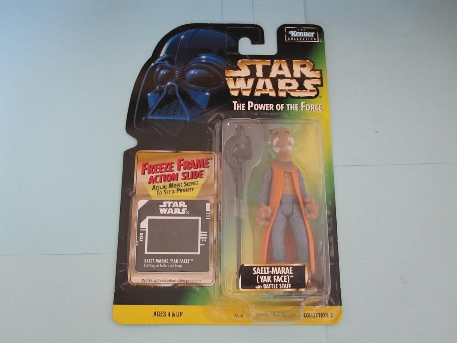 Star Wars Power of the Force Hologram Card Action Figure Saelt-Marae (Yak Face) [Battle Staff]