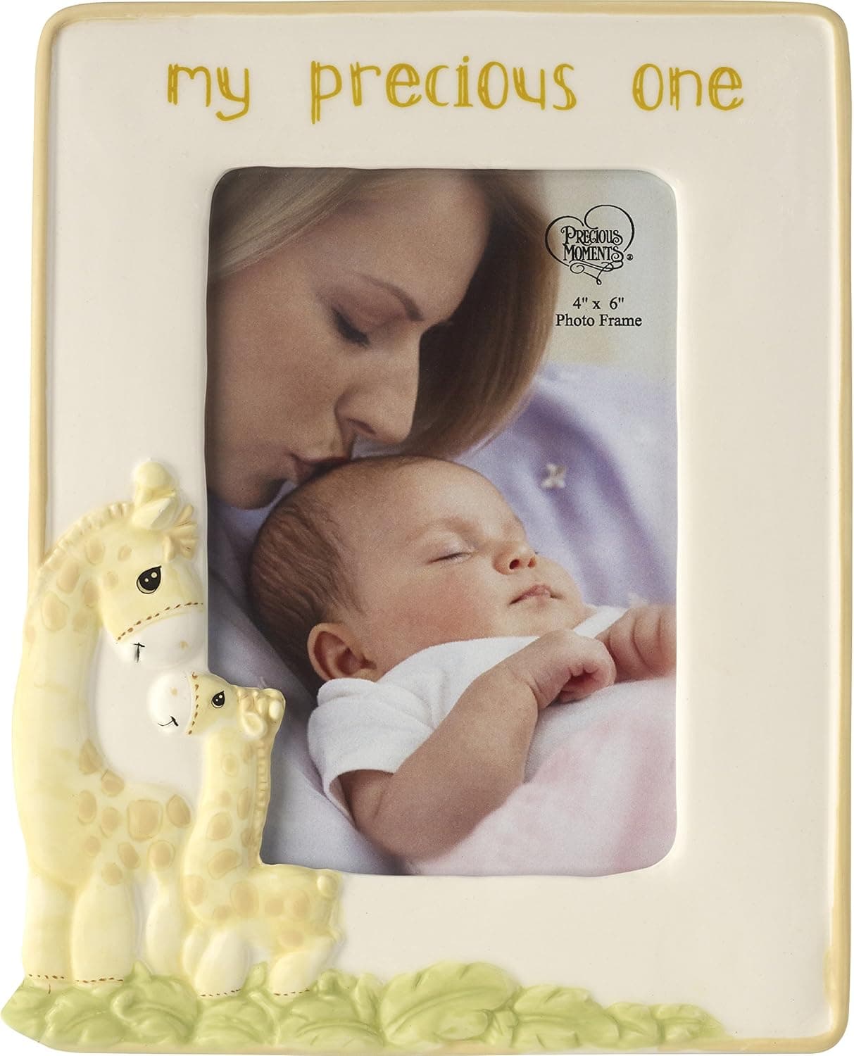 Precious Moments Precious One Ceramic Giraffe Photo Frame, Pastel Yellow