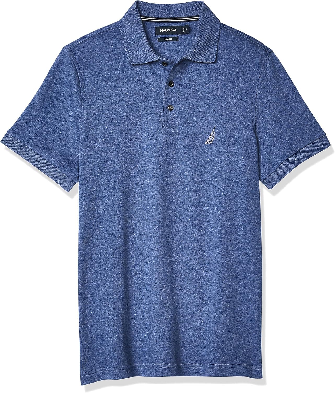 Nautica Men's Slim Fit Short Sleeve Solid Soft Cotton Polo Shirt