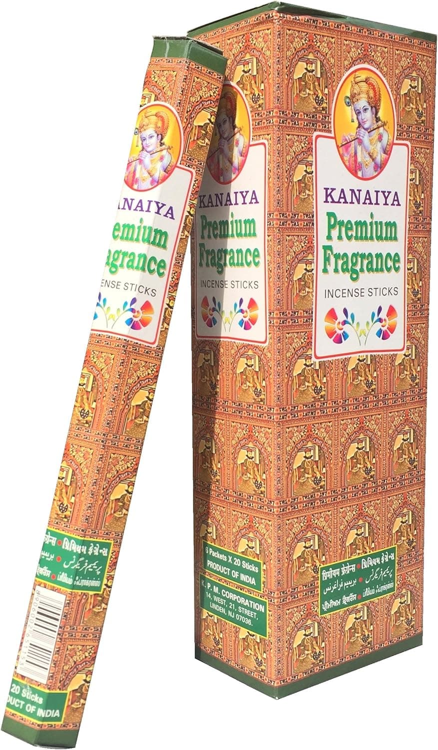 Kanaiya Premium Fragrance Incense Sticks from India - 120 Sticks - Made from Natural Scented Oil Brand by Tikkalife
