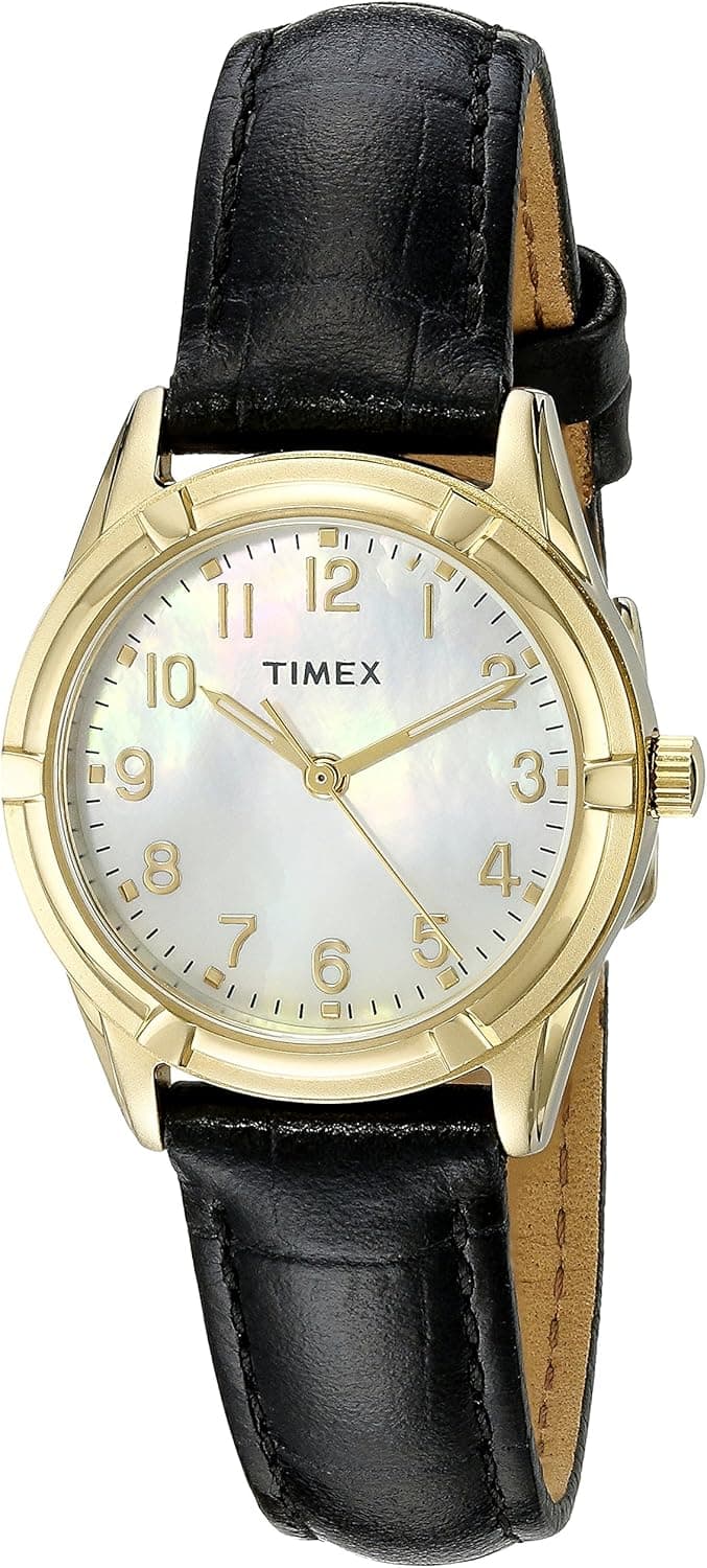 Timex Easton Avenue Mother Of Pearl Dial Leather Strap Ladies Watch TW2P76200