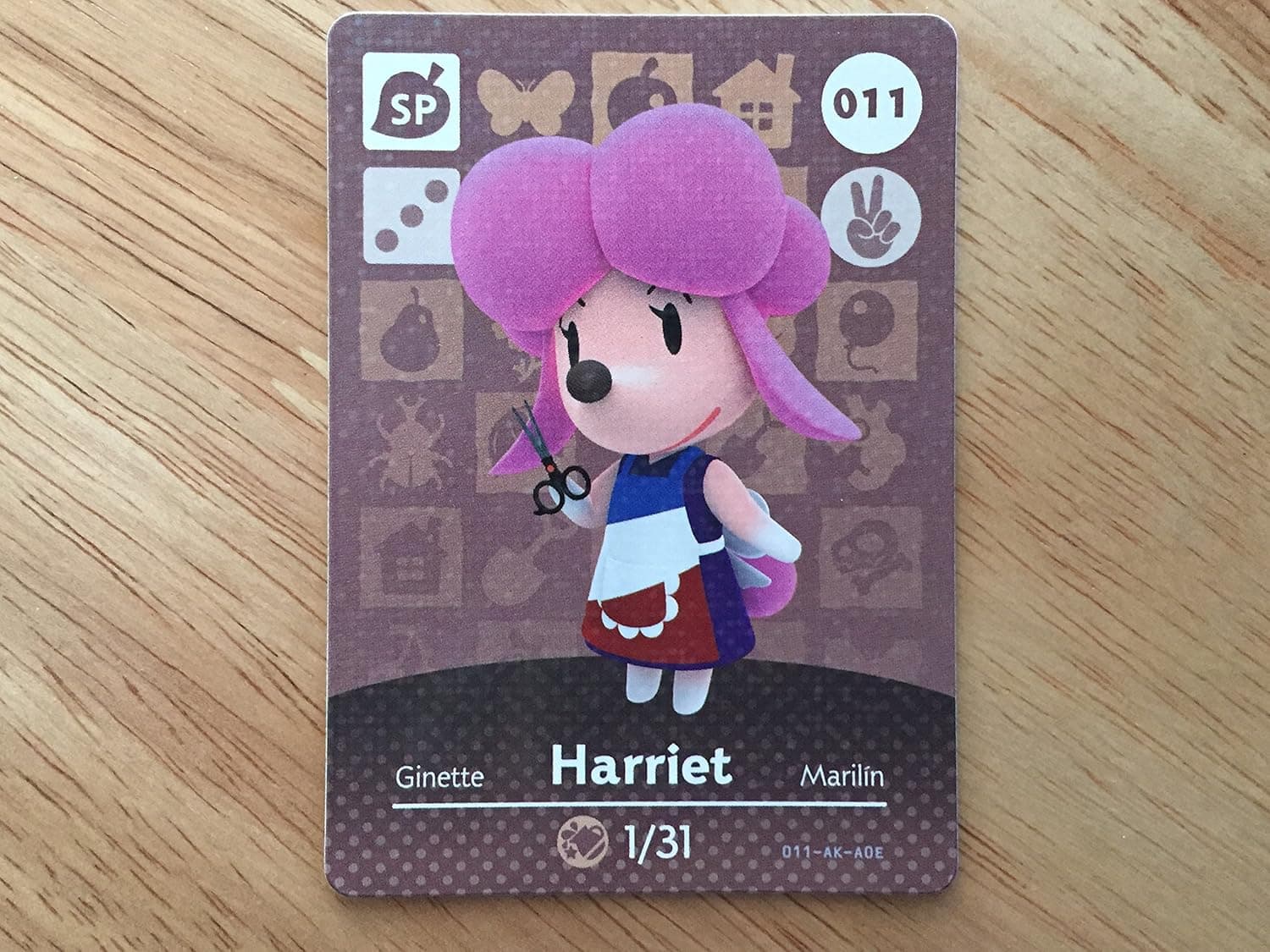 Animal Crossing Happy Home Designer Amiibo Card Harriet 011/100