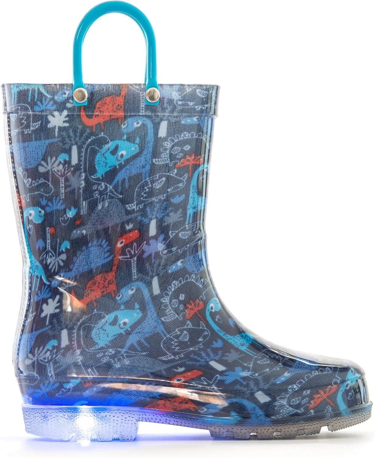 MOFEVER Toddler Kids Light Up Rain Boots