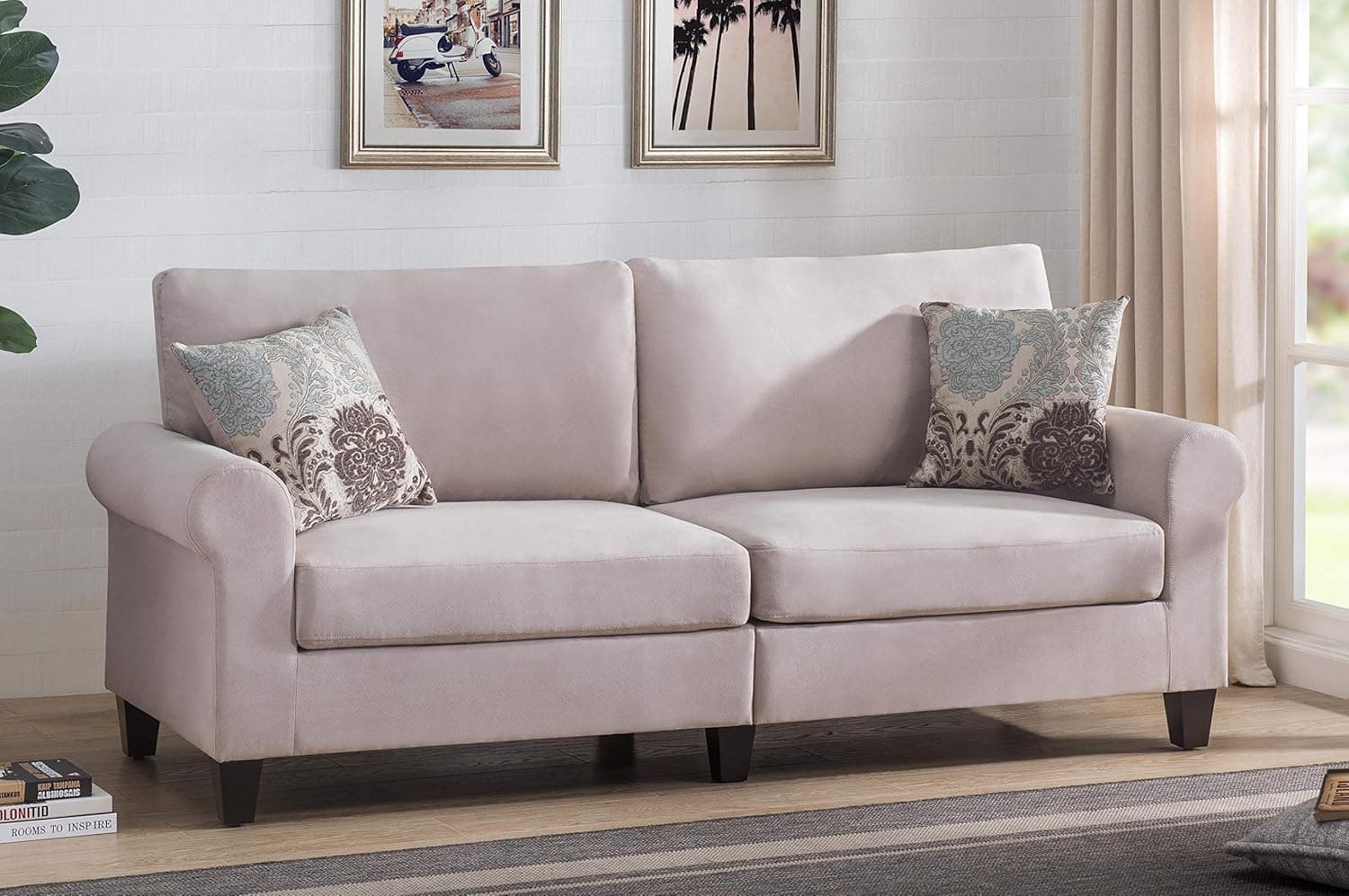 2L Lifestyle Bailey Classic,Comfort Design Sofa , Beige