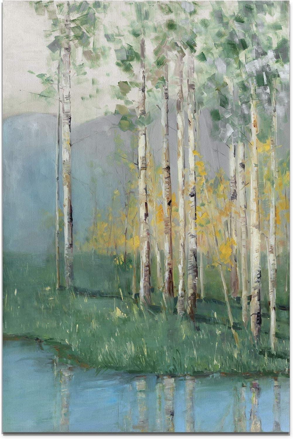 WEXFORD HOME Birch Reflections II Gallery Wrapped Canvas Wall Art, 24x32