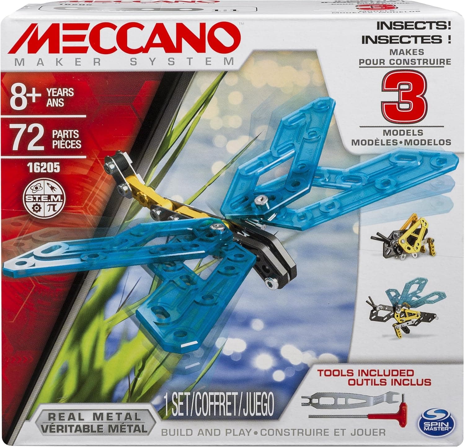 Meccano-Erector, 3 Model Building Kit, Insects
