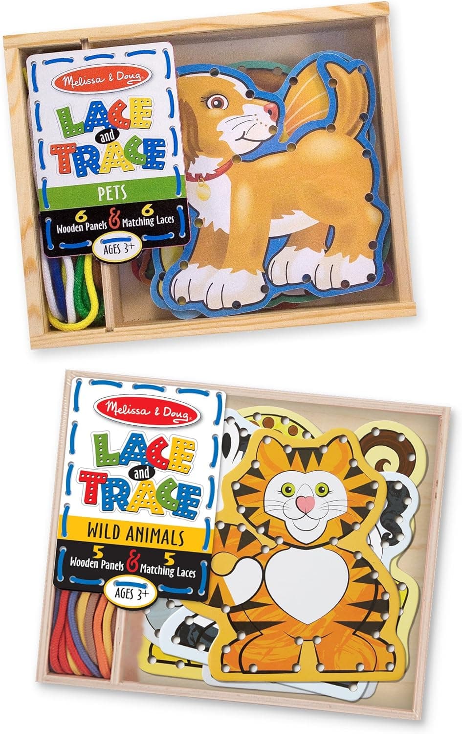 Melissa & Doug Lace and Trace Set of 2 - Pets and Wild Animals