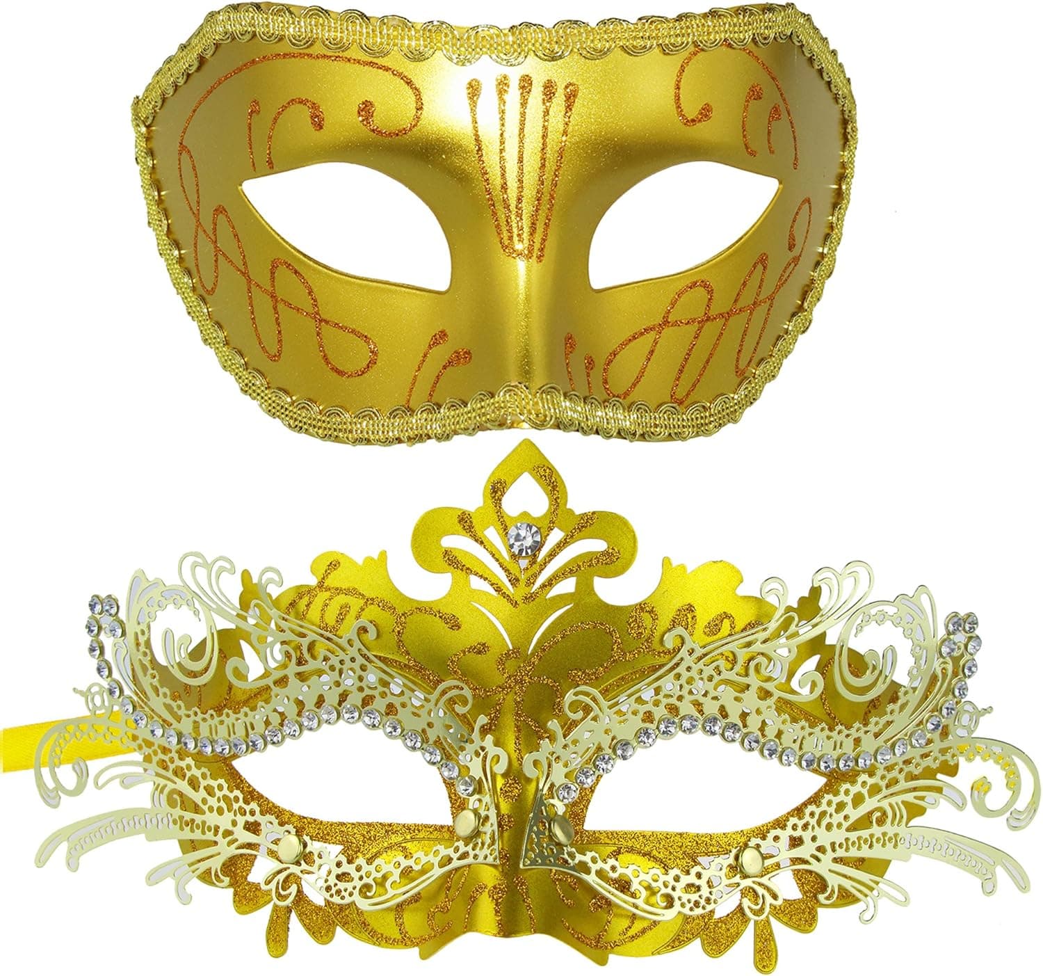 Couple Masquerade Metal Masks Venetian Halloween Costume Mask Mardi Gras Mask Cosplay Party Costume Ball Wedding Party Mask