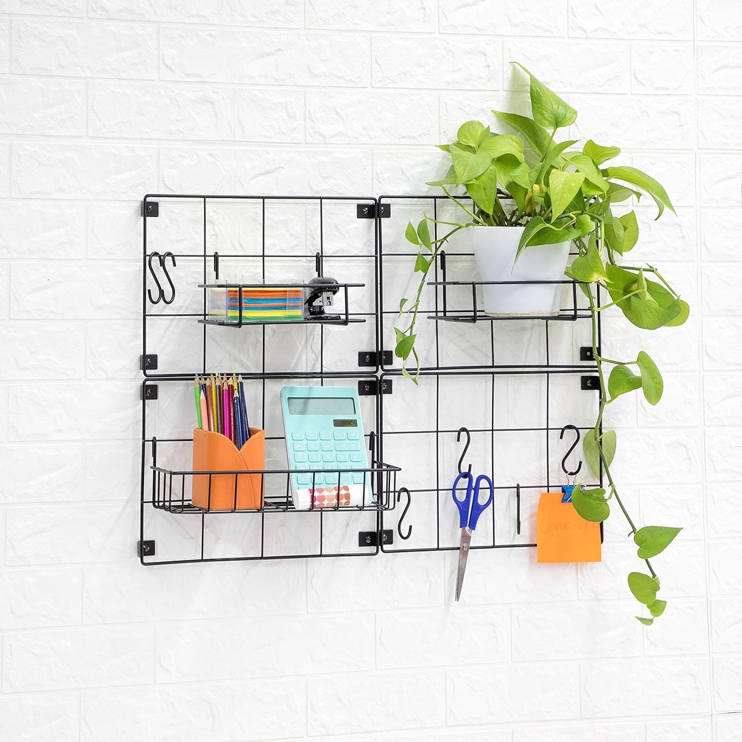 Home Zone Living Wall Grid Home Organizer | Sculptural Picture Frame Great for Arts and Crafts, Instant Camera Photos and for Decoration or Organization