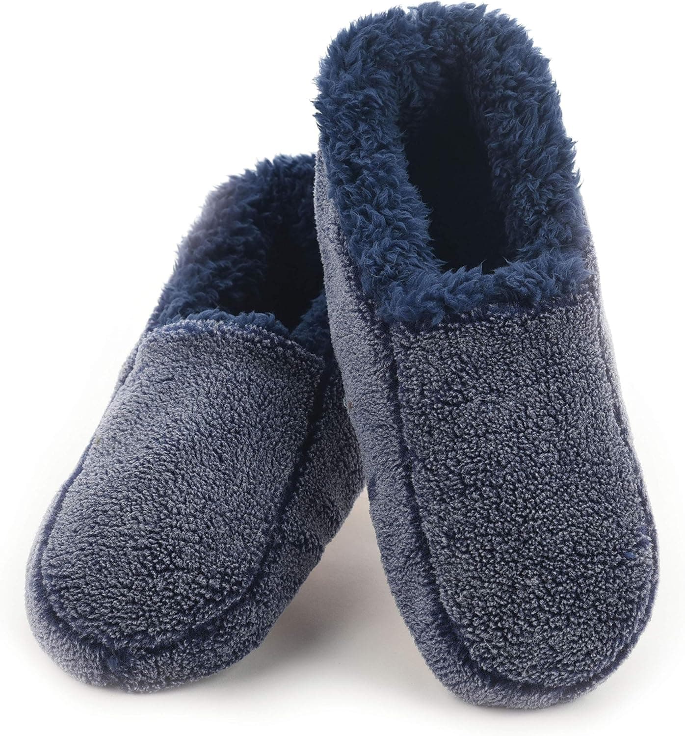 Snoozies Mens Two Tone Fleece Lined Slippers - Comfortable Slippers for Men