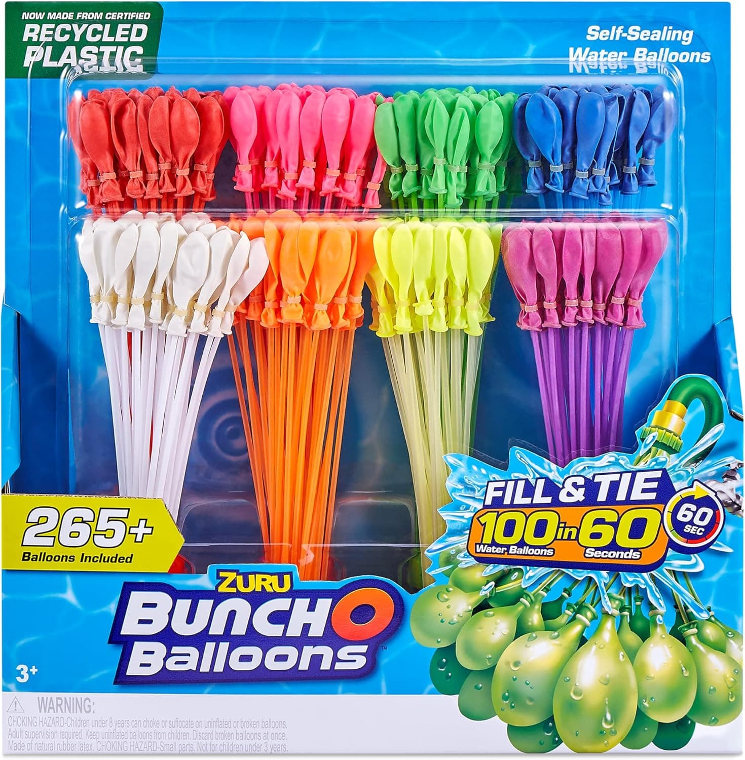 WATER BALLOONS - BUNCH OF BALLOONS RAPID REFILL 8 PACK