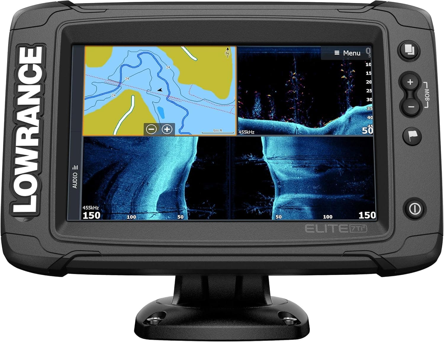 Elite-7 Ti2-7-inch Fish Finder no Transducer Model Wireless Networking, Real-Time Map Creation Preloaded C-MAP US Inland Mapping …