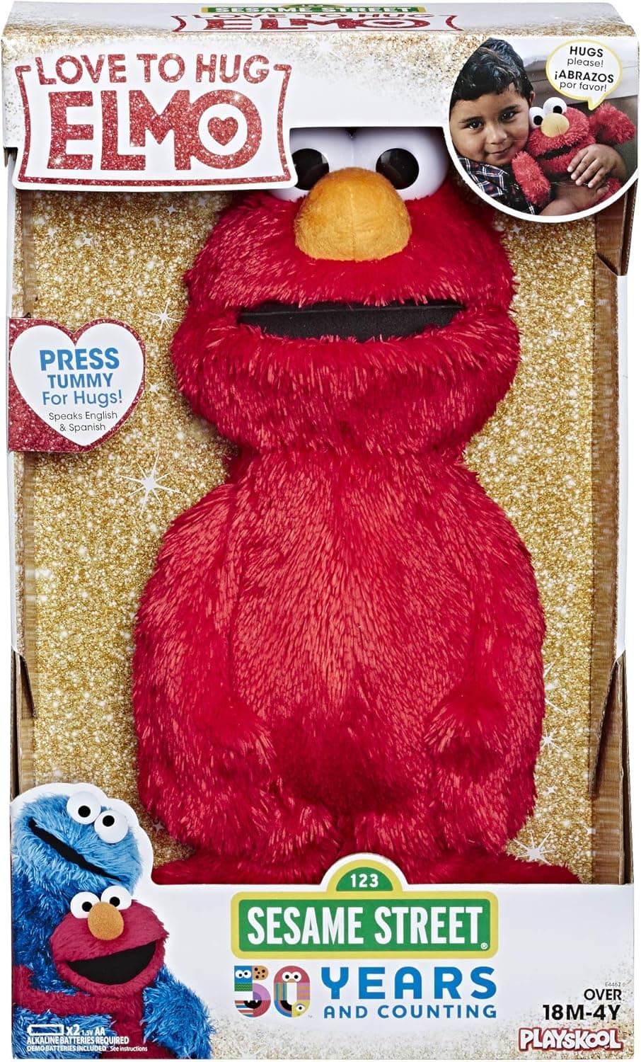 Sesame Street Love to Hug Elmo Talking, Singing, Hugging 14" Plush Toy for Toddlers, Kids 18 Months & Up