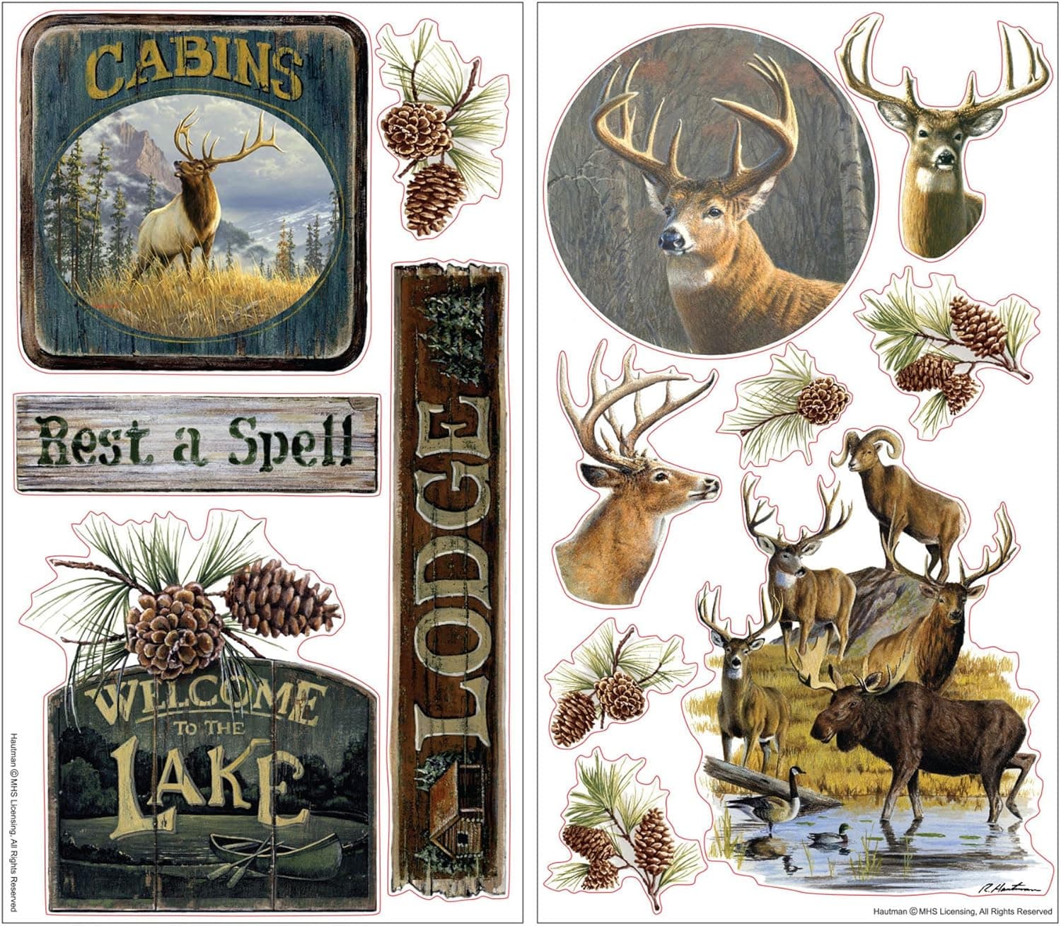 Wall Pops WD1360 Lodge Wall Decals