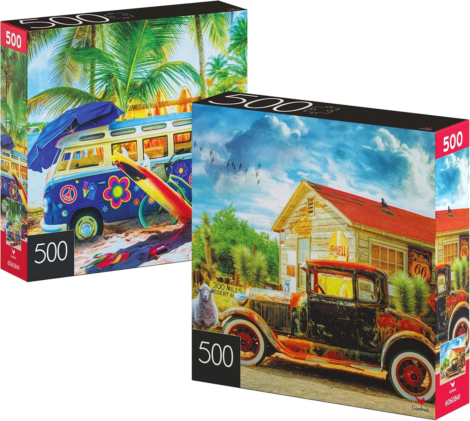 2-Pack of 500-Piece Jigsaw Puzzles, Celebrate Life 1 and 2 | Puzzles for Adults and Kids Ages 8+