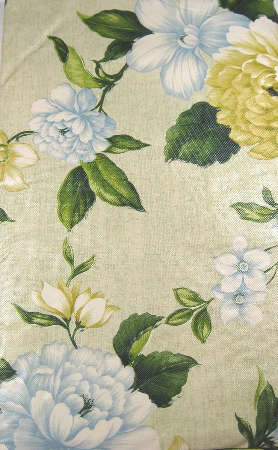 Elrene Flannel Back Vinyl Tabelcoths -Floral Assorted Sizes -Square, Oblong and Round (52 x 90 Oblong)