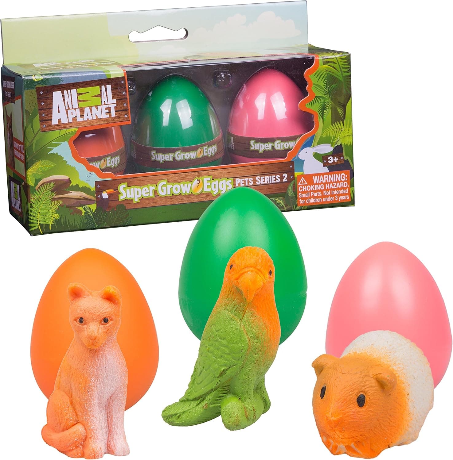 Animal Planet Pet Grow Eggs - 3 Educational Toys - Hatch and Grow Your Own Pet (Series 2)