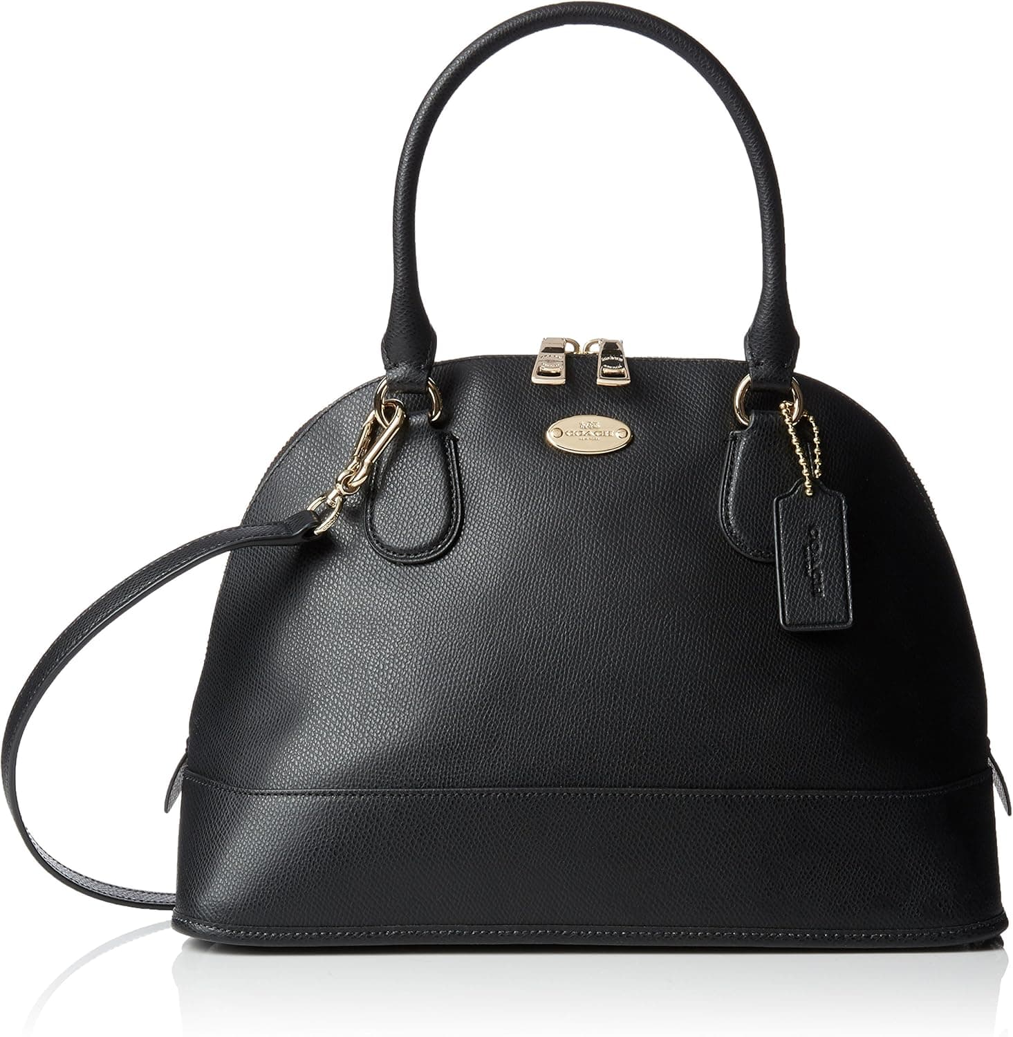 Coach Crossgrain Leather Cora Satchel - Black