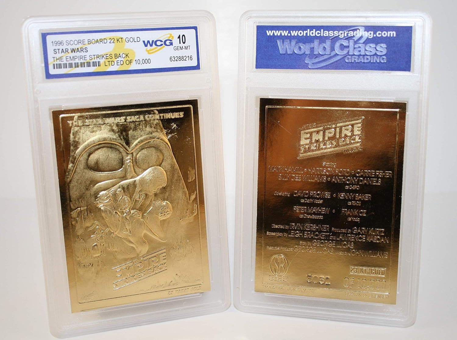 Star Wars Empire Strikes Back Movie Poster 23KT Gold Card - Graded GEM Mint 10