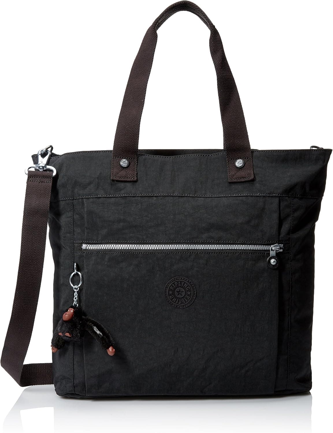 Kipling Lizzie Solid Travel Laptop Tote Shoulder Bag, Black