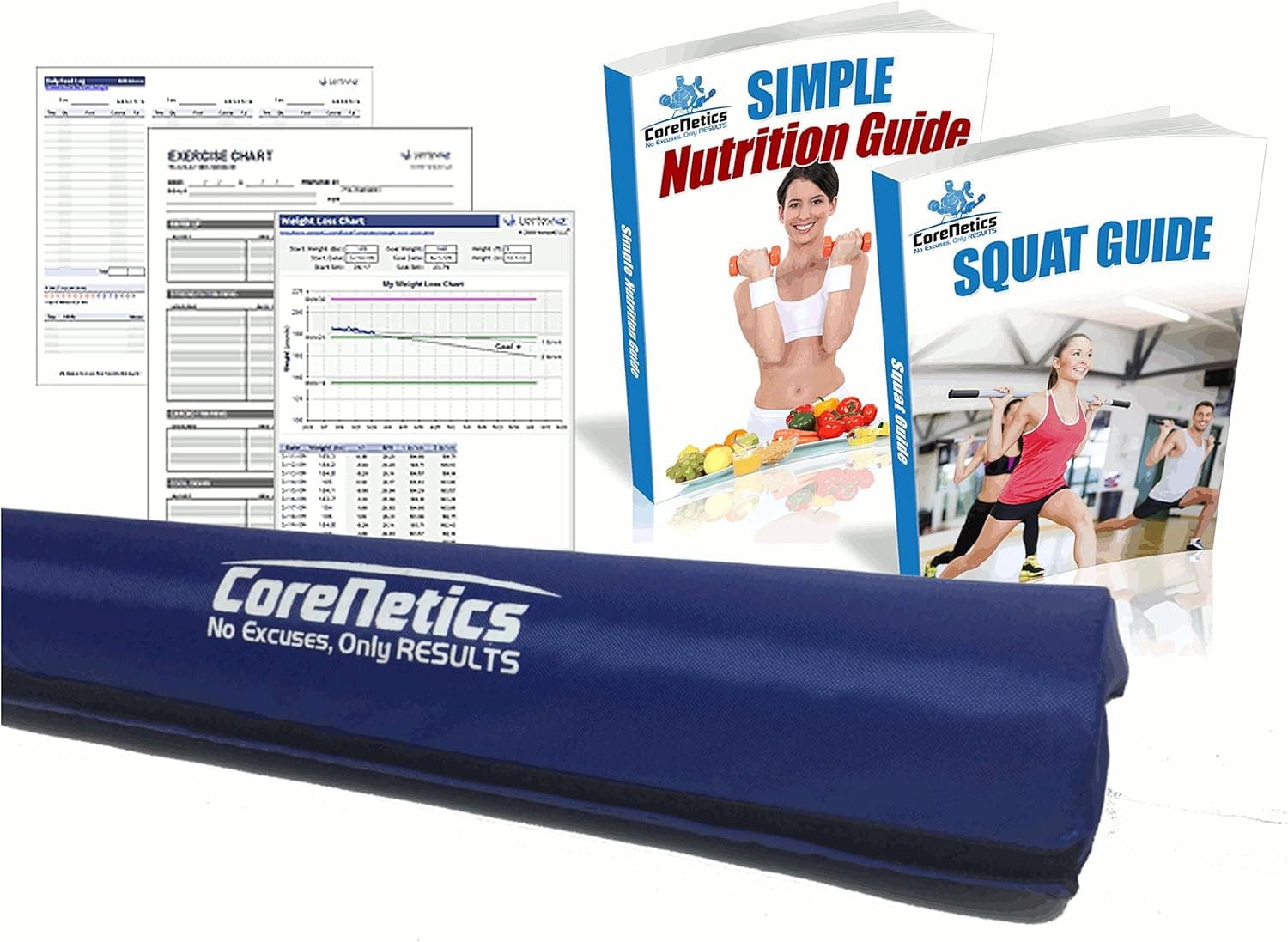 Custom Blue Foam Squat pad for neck protection and proper allignment with Digital downloads included