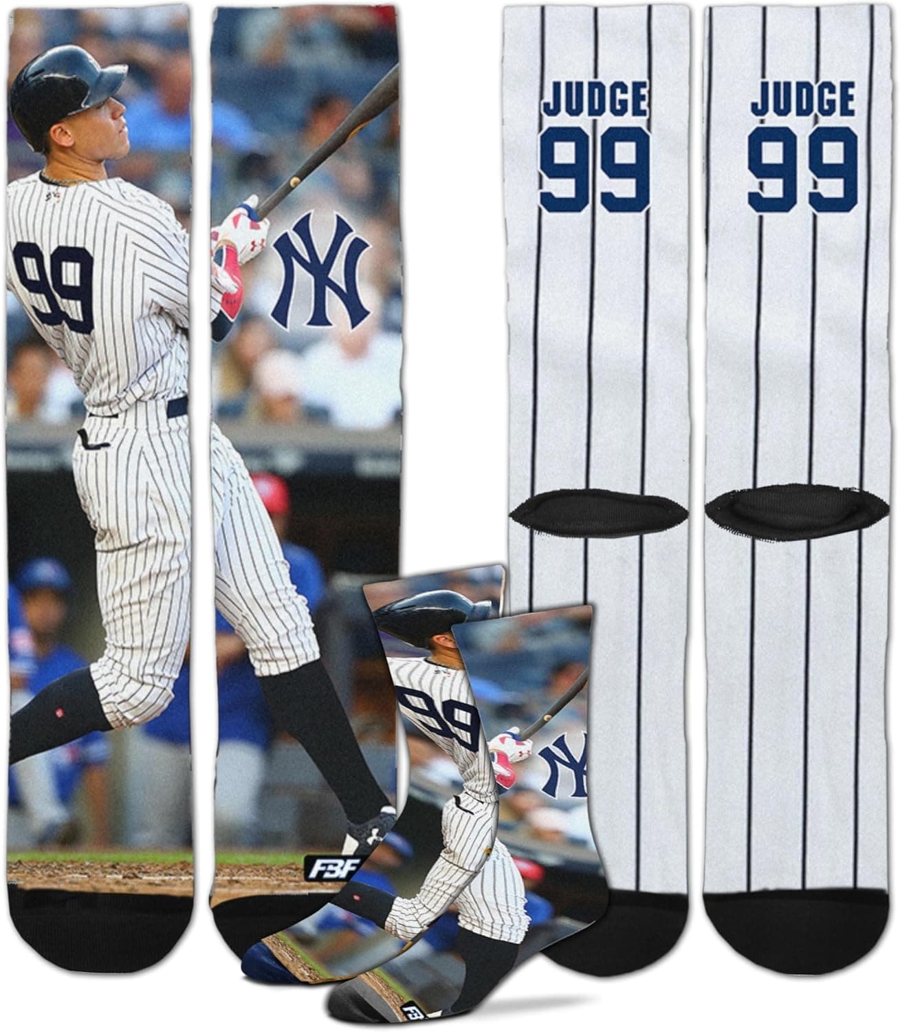 New York Yankees Sublimation Crew Socks - Aaron Judge #99 (Youth)